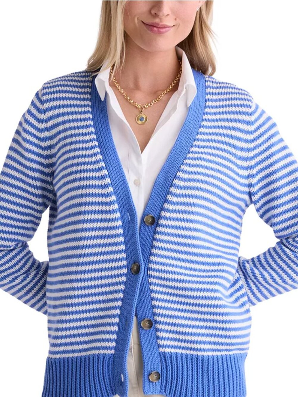 BRAND NEW Vineyard Vines V Neck Katie Cotton Cardigan Sweater - Picture 4 of 4